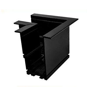 CONECTOR TRILHO  L MAGNETICO EMBUTIR PRETO