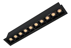 Spot De Embutir Pontual 20w 1600lm Estrutura Preto 3000k