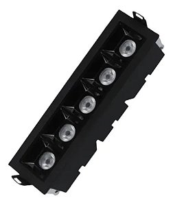 Mini Spot De Embutir Pontual 10w 800lm Estrutura Preto 3000k