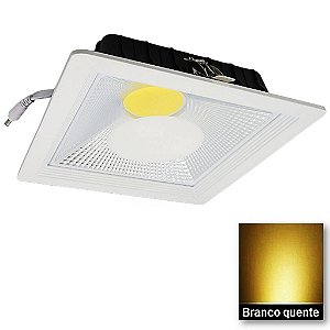 Luminária Painel LED COB de Embutir 30W Quadrado Branco Quente