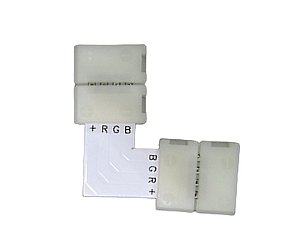 Conector Emenda Tipo L 90º Sem Solda para Fita LED RGB