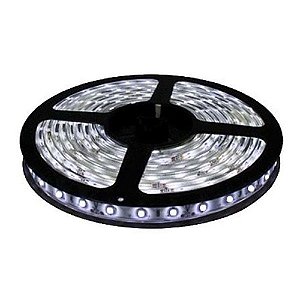 Fita LED SMD 3528 Branco Frio com Silicone 5M 12V
