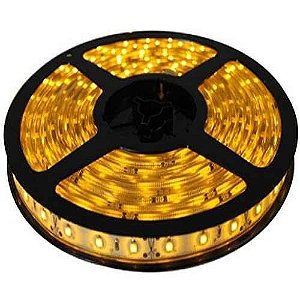 Fita LED 3528 Amarela com Silicone IP65 5 Metros 12V