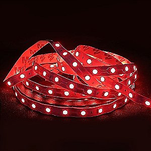 Fita LED 5050 Vermelha 5m 12V IP20 sem Silicone