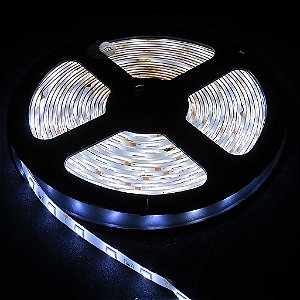 Fita LED SMD 5050 Branco Frio com Silicone IP65 5M 12V