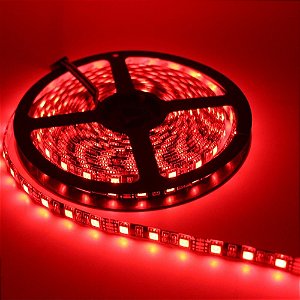 Fita de LED 5050 Vermelha 12V com Silicone - 5 Metros
