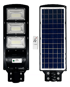 Luminária Pública LED Solar 20W com Painel Embutido Branco Frio