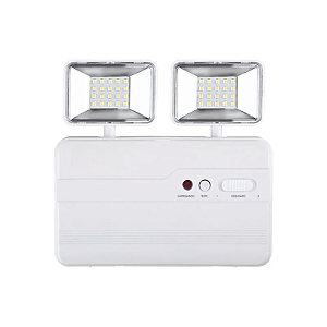 Luminária de Emergência 2 Faróis 20W 2200lm 40 LEDs Bivolt