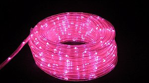 Mangueira de LED Rosa 24V IP65 Rolo com 20 Metros