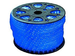 Mangueira de LED Azul 11mm 24 LEDs por Metro 110V (Rolo de 100 Metros)
