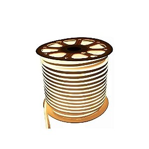 MANGUEIRA LED NEON FLEX 12V BRANCO QUENTE POR METRO