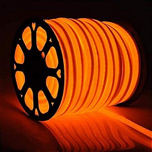MANGUEIRA LED NEON FLEX 12V LARANJA POR METRO