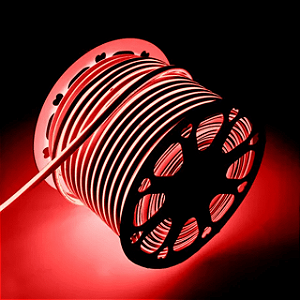 Mangueira LED Neon VERMELHO 110V Rolo com 100 Metros