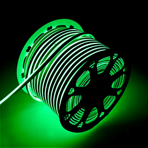 Mangueira LED Neon VERDE 110V Rolo com 100 Metros
