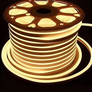 Mangueira LED Neon Flexível 12V Branco Morno 100M à Prova d'Água