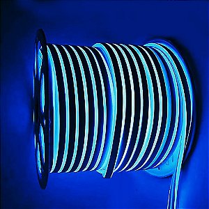 Mangueira LED Neon Flexível 12V Azul Por Metro a Prova d'água