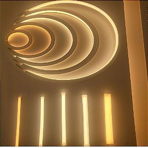 Perfil LED Flexível 120 LEDs/m 24V Branco Quente 10x10mm