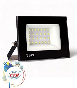 Refletor LED CTB 30W SMD BRANCO FRIO A Prova D'água bivolt 2 ANOS DE GARANTIA