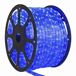 Mangueira LED Azul 12mm 30 LEDs por Metro 220V (Rolo de 100 Metros)