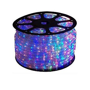Mangueira LED Colorida 11mm 24 LEDs por Metro 220V (Rolo de 100 Metros)