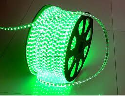 Mangueira LED Chata Verde 110V Rolo de 100 Metros