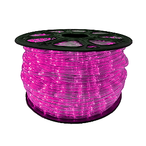 Mangueira LED Rosa 12mm 30 LEDs por Metro 220V (Rolo de 100 Metros)