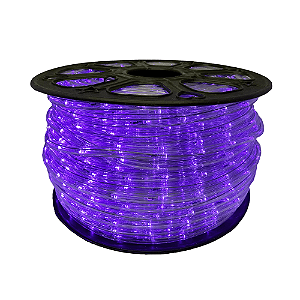 Mangueira LED Roxa 12mm 30 LEDs por Metro 220V (Rolo de 100 Metros)