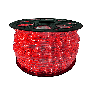 Mangueira LED Vermelha 13mm 36 LEDs por Metro 220V (Rolo de 100 Metros)