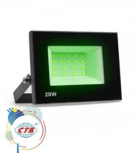 Refletor LED CTB 20W SMD VERDE A Prova D'água bivolt 2 ANOS DE GARANTIA