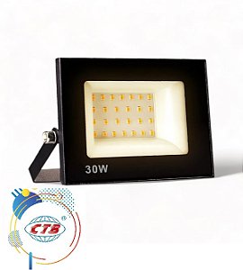 Refletor LED CTB 30W SMD BRANCO QUENTE  A Prova D'água bivolt 2 ANOS DE GARANTIA