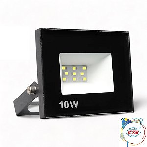 Refletor LED CTB 10W SMD BRANCO QUENTE  A Prova D'água bivolt 5 ANOS DE GARANTIA