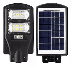 Luminária Pública LED 100W para Poste com Placa Solar Acoplada