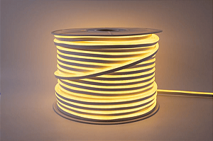 Mangueira LED Neon BRANCO QUENTE 220V Rolo com 100 Metros