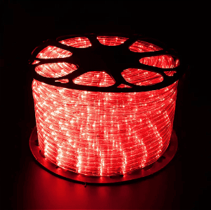 Mangueira LED Vermelha 11mm 24 LEDs por Metro 110V (Rolo de 50 Metros)