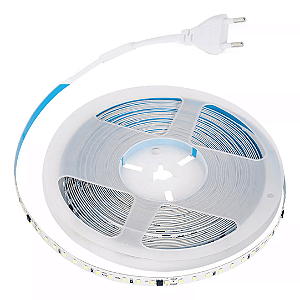 Fita Led 127V C/ 120 Leds 24W/Metro Rolo 10M Branco quente 3000K IP44 - Ligação Direta