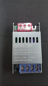 Fonte Chaveada Mini Slim 12v 10a 120w Bivolt