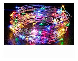 Kit com 48 Fio de Fada Cordão Cobre 500 LED 50M Bivolt Colorido Verde
