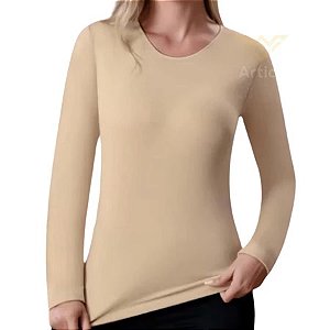 Blusa Feminina Segunda Pele Térmica Peluciada Inverno Frio