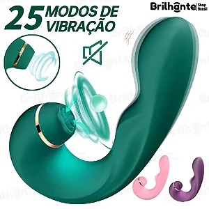 Vibrador e Estimulador Clitoriano Recarregável Miltifuncional 3 Em 1 ZDB-25 Cores Aleatórias