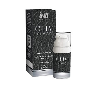 Cliv Intt Black gel facilitador com ácido hialurônico e efeito gelado 17g