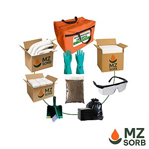 Kit Mitigação Ambiental para Óleo e Derivados 30 mantas e bolsa