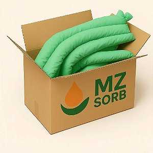 Cordão Absorvente Quimicos em geral Verde 7,60cm X 2,40 Metros
