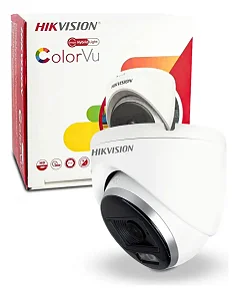Câmera Hikvision Com Áudio Dome DS-2CE70DF0T-LPFS 2MP 2,8MM Colorida 24h