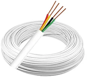 Cabo 2 Pares Multicores 4 vias 0,50mm p/ Interfone e Alarme Rolo de 100m - Telecam