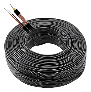 Cabo coaxial Telecam 4mm 85% Bib.INT/EXT Preto