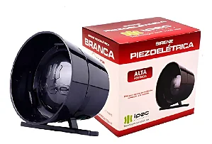 Sirene 12v Para Alarme Cerca Ipec Preta