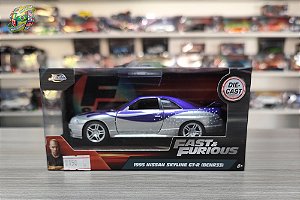 Miniatura Nissan Skyline GT-R 1995 - Velozes e Furiosos - Jada Toys - Escala 1/32