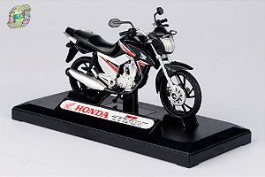 Miniatura Moto Honda CG Titan 160 2016 - Preta - Escala 1/18