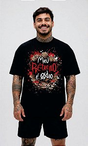 Camiseta Oversized "Meu pré treino é ódio"