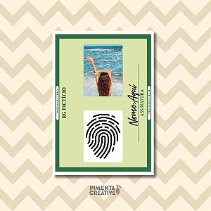 Identidade fictícia personalizada - Para crianças, PETs, fãs e colecionadores